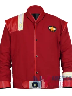 James T. Kirk Fictional Character The Final Frontier Star Trek Red Cotton Jacket front view