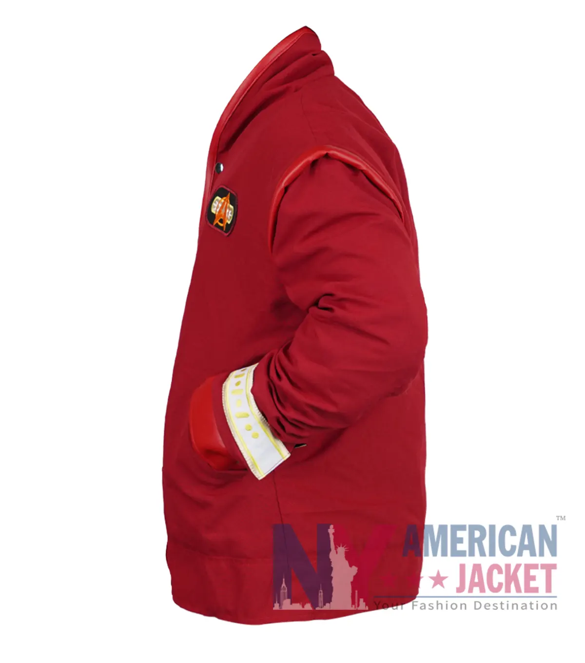 James T. Kirk Fictional Character The Final Frontier Star Trek Red Cotton Jacket side view