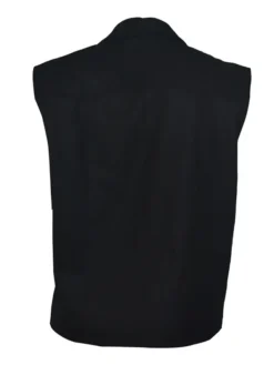 John Dutton TV-Series Yellowstone Black Wool Zip-Up Vest back view