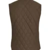 John Dutton TV-Series Yellowstone Brown Polyester Quilted Vest back view