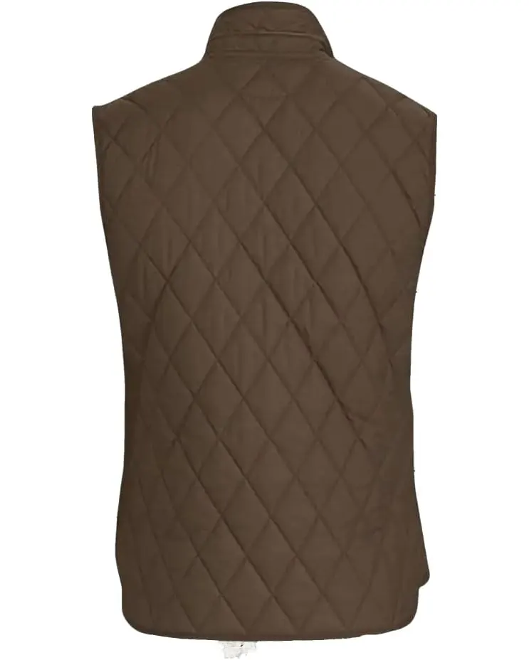 John Dutton TV-Series Yellowstone Brown Polyester Quilted Vest back view