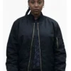 Jukebox Power Book III Raising Kanan 2026 Black Satin Bomber Jacket front view