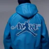 Jumpman23 x Air Jordan 6 Awake NY Skeleton Hooded Leather Jacket back view