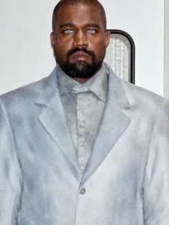 Kanye West Album Bully-Deluxe Singer OK Grey Blazer front view