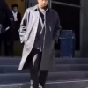 Kanye West Black Leather Trench Coat