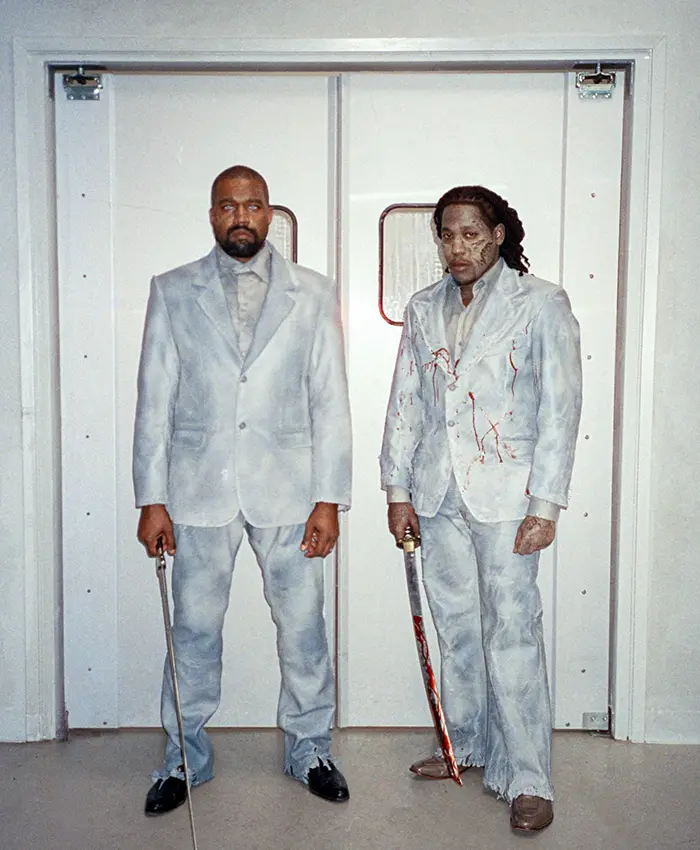Kanye West x Don Toliver Album Bully-Deluxe Singer OK Grey Blazer front view