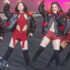 Katseye Lollapalooza Music Festival 2025 Chicago Black Studded Leather Jacket View