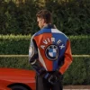 Kith for BMW Avirex Colorblock Moto Vintage Racing Leather Jacket back view