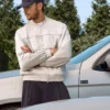 Kith for BMW Chapter IV 2026 Souvenir Titanium Silver Satin Bomber Jacket with rib