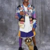 LA Lakers 2002 Three-Peat Leather Jacket featuring stand-up collar, snap-tab closure, and buttoned cuffs
