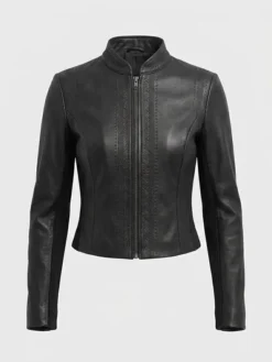 Lallapalooza Festival Chicago 2026 Ellie Rowsell Black Leather Jacket front view