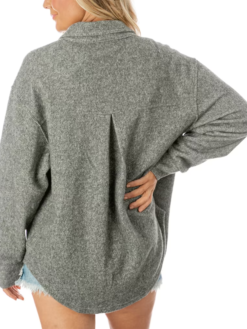 Las Vegas Raiders Gameday Couture Shacket Gray