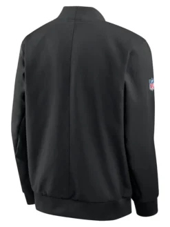 Las-Vegas-Raiders-Nike-Sideline-Powerful-Blocking-Full-Zip-Bomber-Jacket-Black