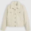 Levi's White Sherpa Denim Trucker Jacket