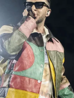 Lollapalooza Music Fest 2025 Justin Timberlake Colorblock Jacket with two outside pockets