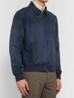 Loro-Piana-Blue-Suede-Bomber-Jacket-For-Men