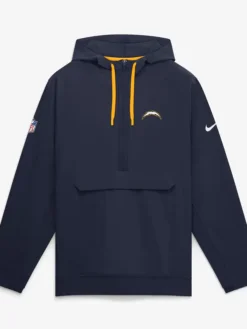 Los-Angeles-Chargers-Nike-Sideline-Anorak-Half-Zip-Hooded-Navy-Jacket