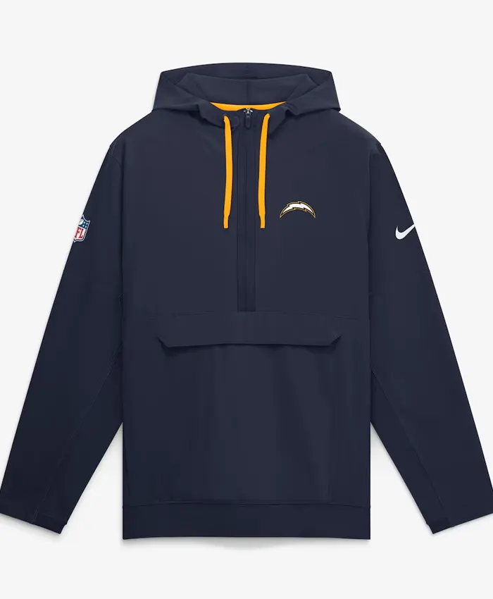 Los-Angeles-Chargers-Nike-Sideline-Anorak-Half-Zip-Hooded-Navy-Jacket