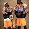 Los Angeles Lakers Kobe Bryant Championship Jacket with genuine leather construction and iconic multicolor finish