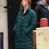 Lucky S01 Anya Taylor-Joy Green Parachute Puffer Coat front view