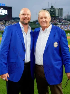 MLB Chicago Cubs Hall Of Fame Dinner Ceremony 2026 Navy Blue Blazer Jacket front view