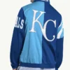 MLB Kansas City Royals Navy Blue Heritage Fleece Track Jacket back view