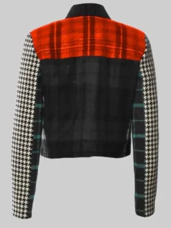 Mabel Mora Only Murders In The Building S03 Wool Tartan Jacket Back view
