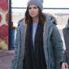 Mabel Mora Only Murders in the Building S02 Grey Parka Hooded Jacket front view
