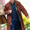 Martin Short Only Murders in the Building S05 Brown Cotton Coat front view