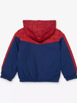 Marvel Spider Man reversible hooded jacket for toddlers with playful character styling