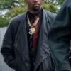 Marvin Power Book III Raising Kanan S05 Black Leather Jacket front view