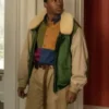 Mekai Curtis Power Book III Raising Kanan S03 Cotton Shearling Jacket front view