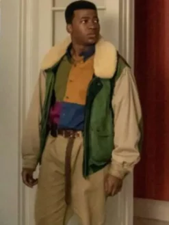 Mekai Curtis Power Book III Raising Kanan S03 Cotton Shearling Jacket front view