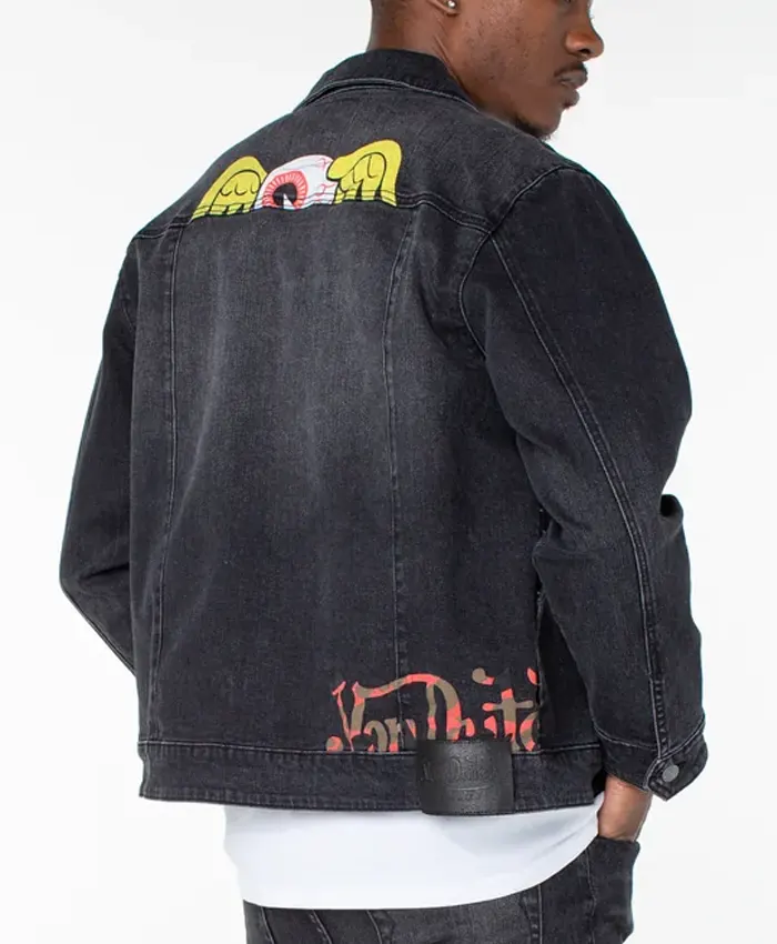 Men-Von-Dutch-Black-Washed-Denim-Jacket