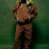 Men's Denim Tears x André Leon Talley Fall 2026 Brown Polyester Tracksuit front view