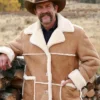 Men's Marlboro Man Shearling Jacket in brown sheepskin suede leather