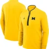 Mens-Michigan-Wolverines-Yellow-Nike-Jordan-Victory-Quarter-ZIP-Pullover