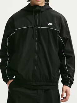 Mens-Nike-Club-Athlete-Hooded-Black-White-Jacket