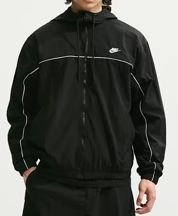 Mens-Nike-Club-Athlete-Hooded-Black-White-Jacket