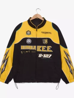 Shop Men’s Transformers Bumblebee Yellow and Black Racing Jacket