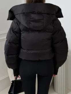 Mia-Black-Cropped-Detachable-Hood-Puffer-Jacket-Back