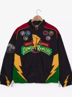 Mighty Morphin Power Rangers Multicolor Moto Jacket For Men and Women