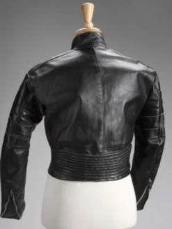 Movie Days of Thunder Summer 2028 Tom Cruise Black Cafe Racer Moto Leather Jacket back view