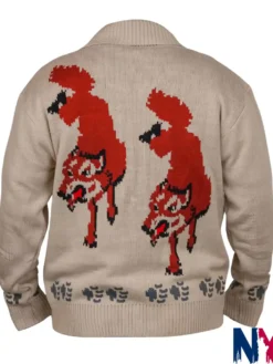 Movie Project Hail Mary 2026 Ryan Gosling Ryland Grace Cream Fox Cardigan back view
