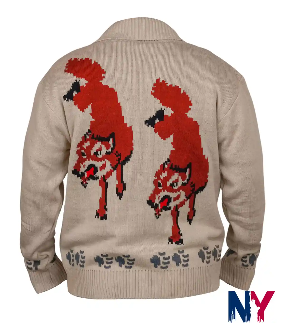 Movie Project Hail Mary 2026 Ryan Gosling Ryland Grace Cream Fox Cardigan back view