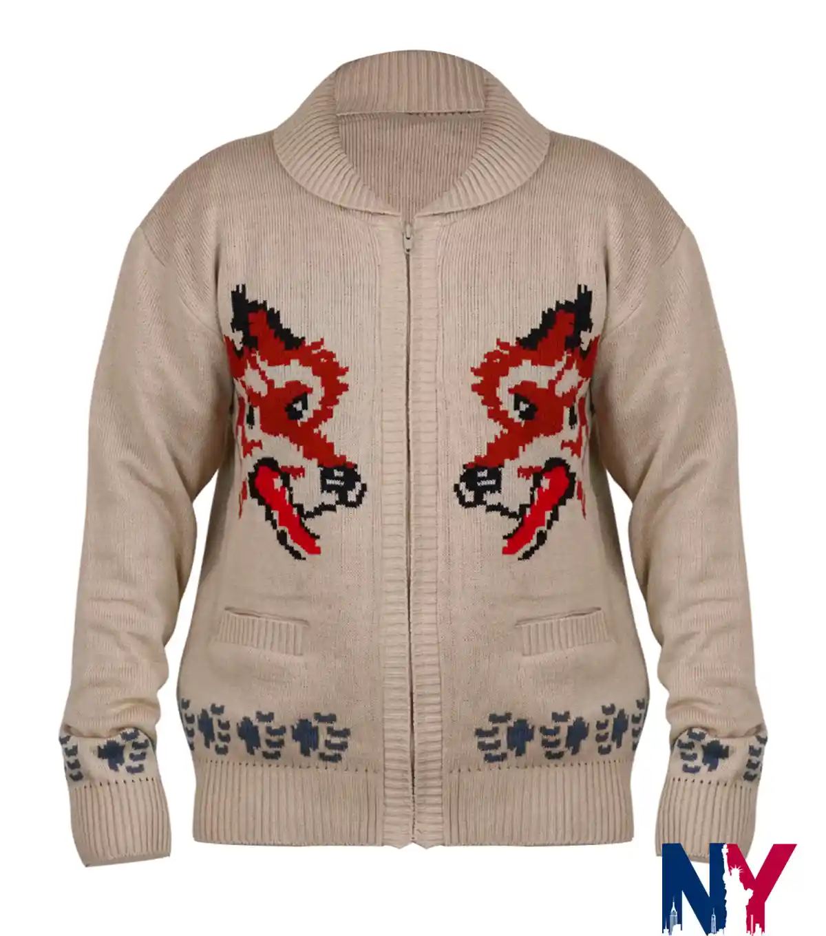 Movie Project Hail Mary 2026 Ryan Gosling Ryland Grace Cream Fox Cardigan front view