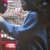 Movie Spider-Man Brand New Day Zendaya Grey Wool Coat side view