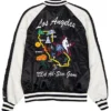 NBA All-Star Game 2026 Alpha Industries Black Satin Souvier Bomber Jacket back view