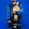 NBA Jose Alvarado SLAM Kicks 29 Custom AND1 Black And Blue Varsity Jacket front view
