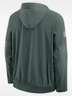 NFL Green Bay Packers Rivalries Sideline Nike Hooded Green Anorak Jacket Back